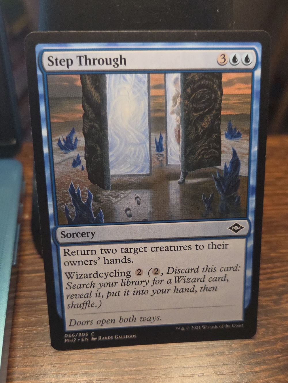 Step Through Magic: The Gathering Sorcery Card - Blue